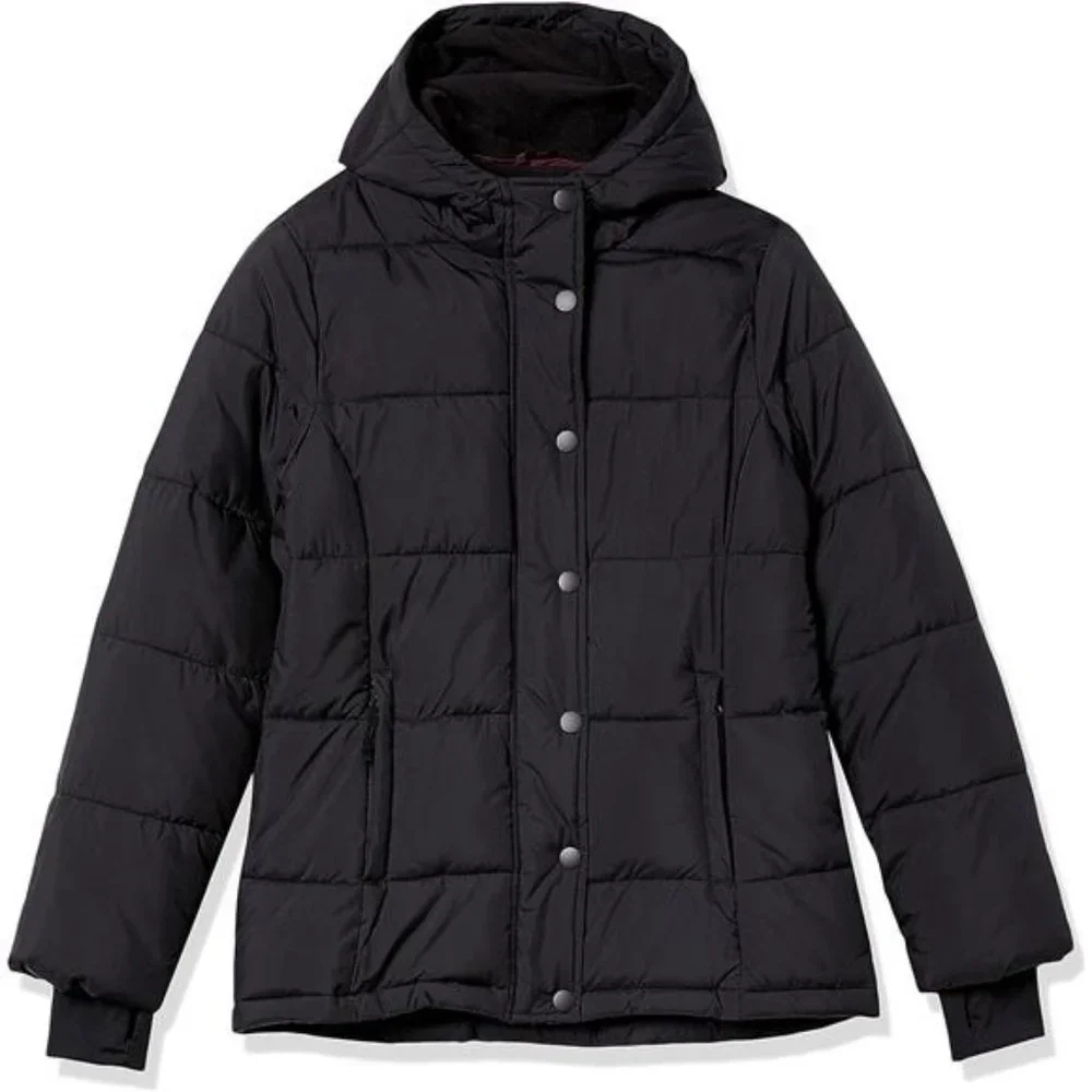 Women's Heavyweight Long-Sleeve Hooded Puffer Coat - Picture 6 of 6